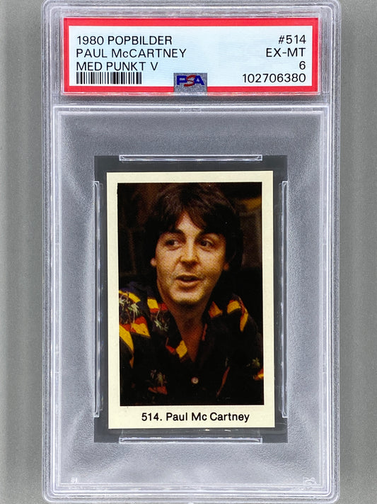 1980 Popbilder #514 Paul McCartney Med Punkt V PSA 6 Pop 3 (Music)