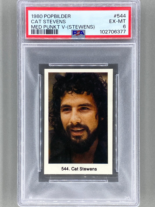 1980 Popbilder #544 Cat Stevens Med Punkt V PSA 6 Pop 2 (Music)