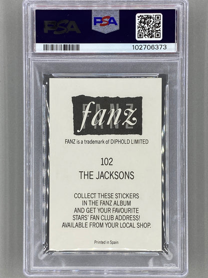 1988 Fanz #102 The Jacksons Rock/Pop Stars Stickers PSA 8 - Pop 1 (Music)