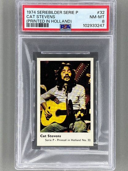 1974 Seriebilder Serie P #32 Cat Stevens (Printed in Holland) HC PSA 8 Pop 1 (Music)