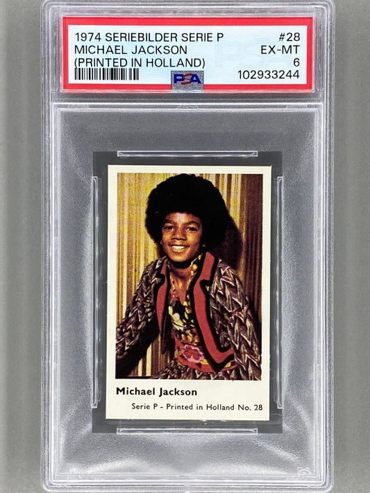 1974 Seriebilder Serie P #28 Michael Jackson (Printed in Holland) HC PSA 6 Pop 1 (Music)