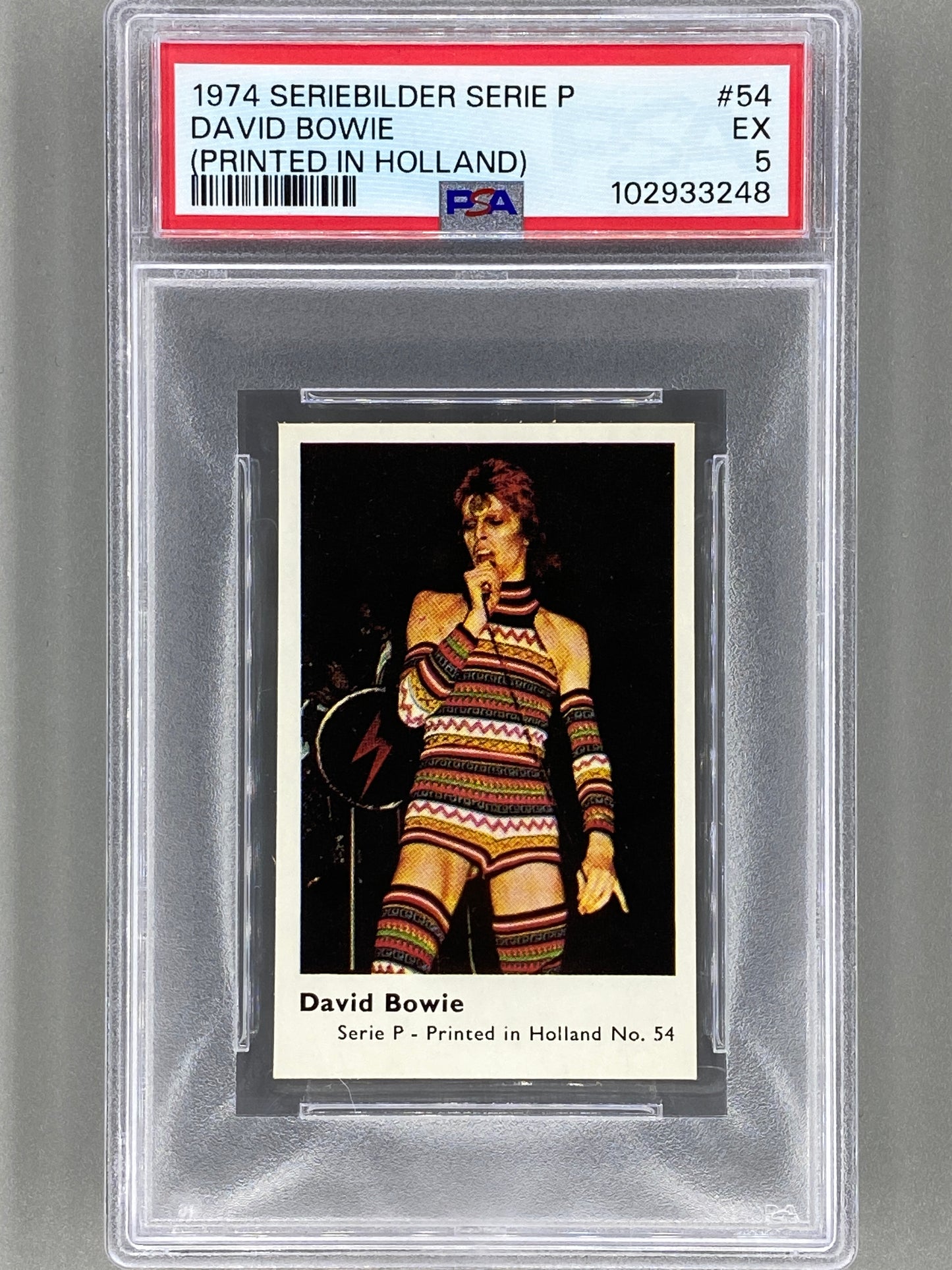 1974 Seriebilder Serie P #54 David Bowie (Printed in Holland) HC PSA 5 Pop 3 (Music)
