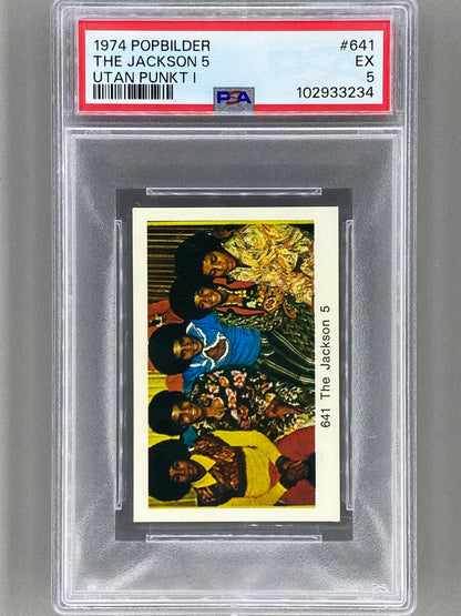 1974 Popbilder #641 The Jackson 5 Utan Punkt I PSA 5 Pop 1 (Music)