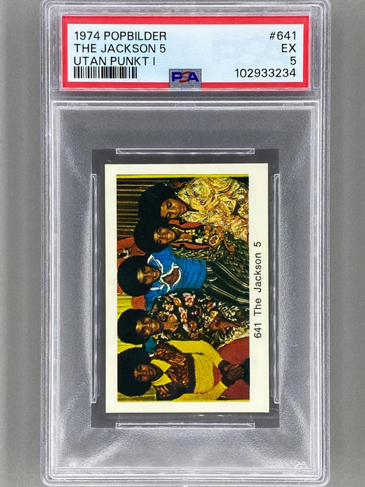 1974 Popbilder #641 The Jackson 5 Utan Punkt I PSA 5 Pop 3 (Music)