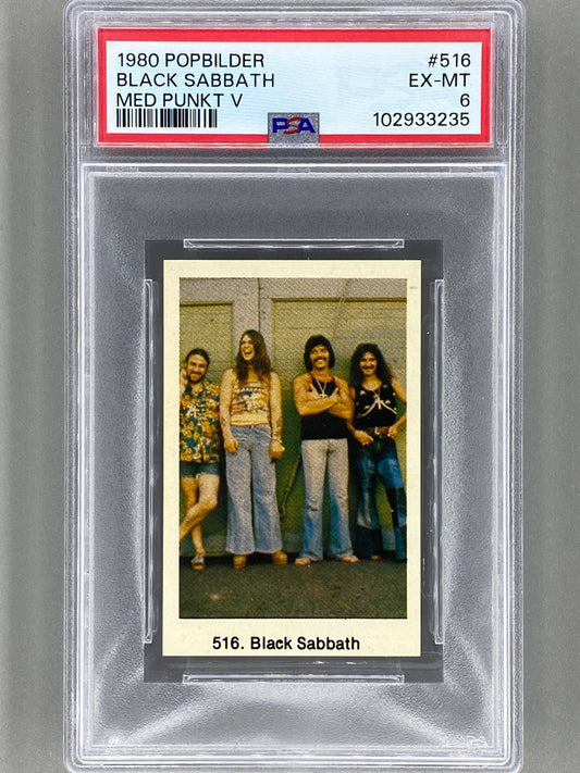 1980 Popbilder #516 Black Sabbath Med Punkt V PSA 6 Pop 9 (Music)