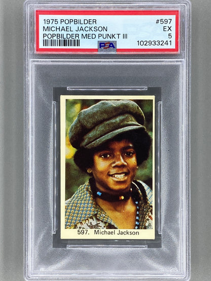 1975 Popbilder #597 Michael Jackson Med Punkt III PSA 5 Pop 7 (Music)
