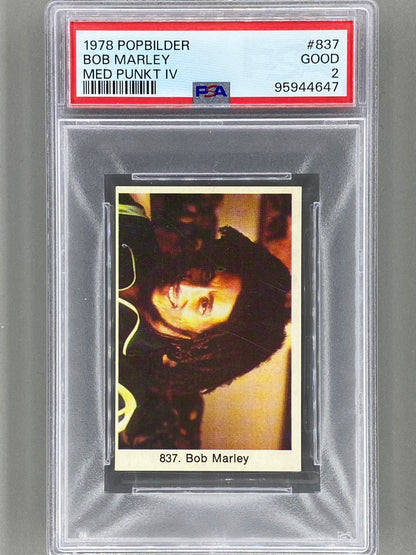 1978 Popbilder #837 Bob Marley Med Punkt IV PSA 2 Pop 8 (Music)