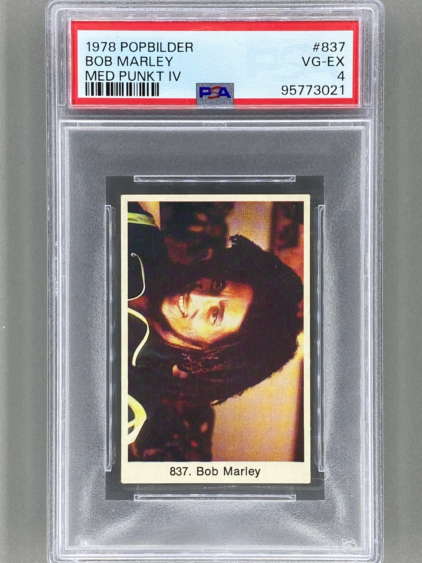 1978 Popbilder #837 Bob Marley Med Punkt IV PSA 4 Pop 10 (Music)