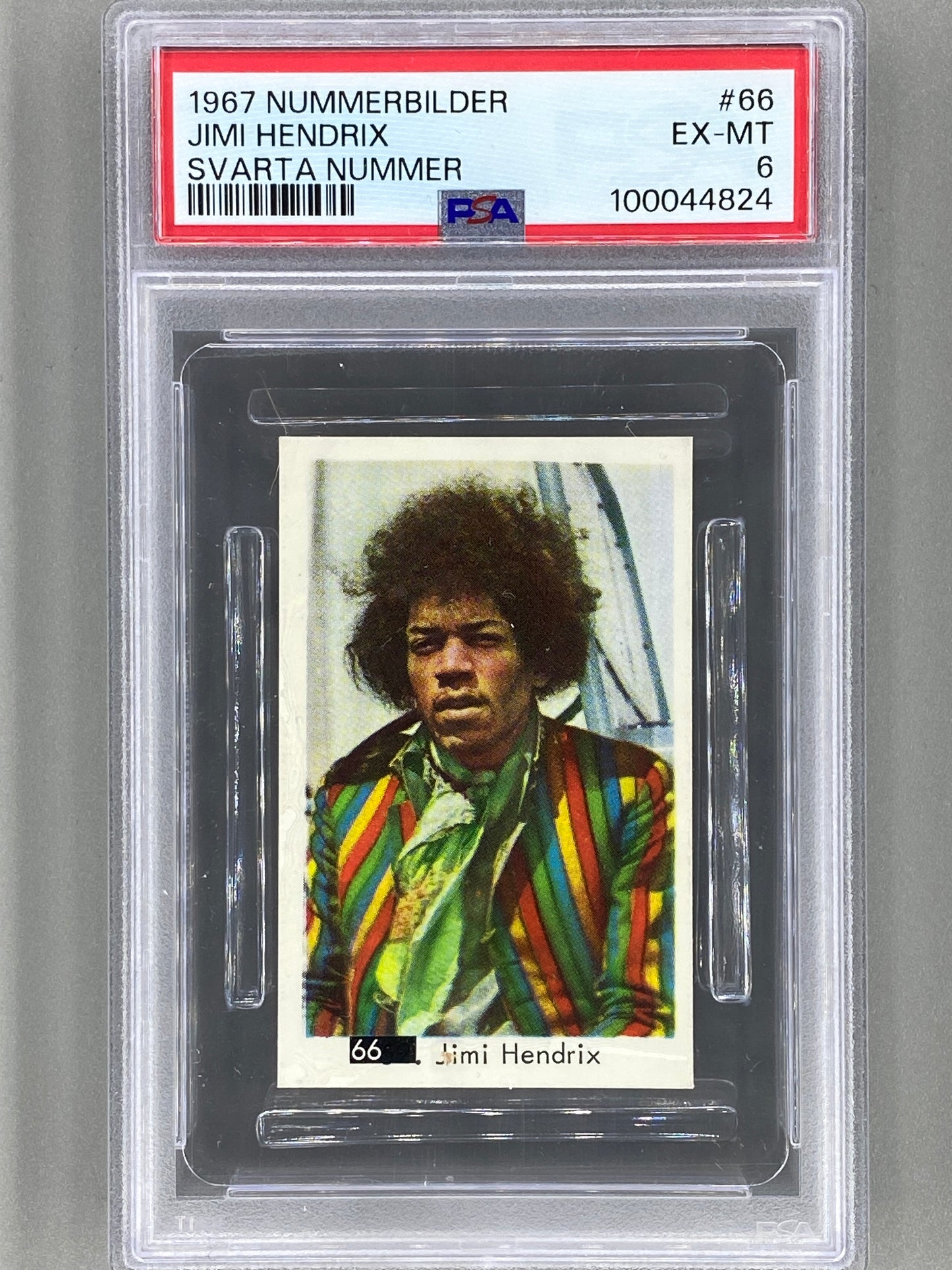 1967 Nummerbilder #66 Jimi Hendrix Svarta Nummer PSA 6 Pop 6 (Music)