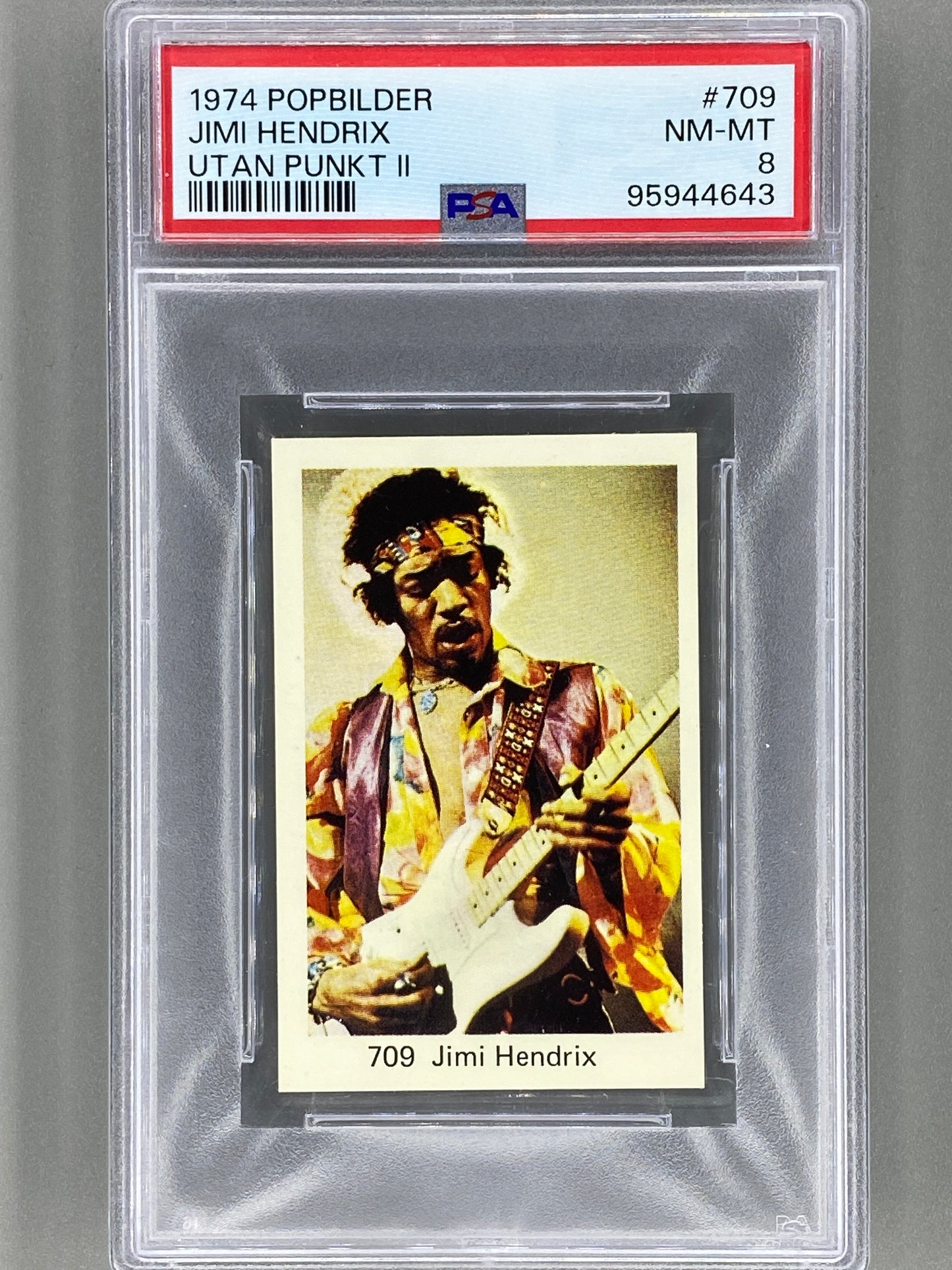 1974 Popbilder #709 Jimi Hendrix Utan Punkt II PSA 8 Pop 13 (Music)