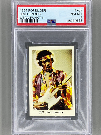 1974 Popbilder #709 Jimi Hendrix Utan Punkt II PSA 8 Pop 13 (Music)