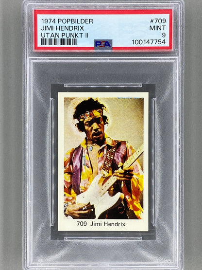 1974 Popbilder #709 Jimi Hendrix Utan Punkt II PSA 9 Pop 12 (Music)