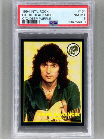 1994 Ultra Figus #134 Richie Blackmore Intl Rock Cards Deep Purple PSA 8 Pop 1 (Music)