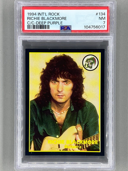 1994 Ultra Figus #134 Richie Blackmore Intl Rock Cards Deep Purple PSA 7 Pop 1 (Music)