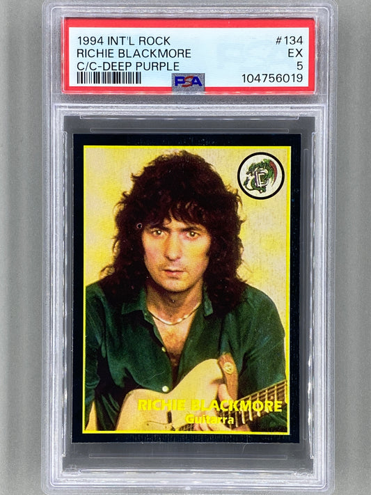 1994 Ultra Figus #134 Richie Blackmore Intl Rock Cards Deep Purple PSA 5 Pop 1 (Music)