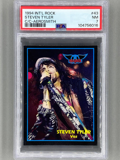 1994 Ultra Figus #43 Steven Tyler Intl Rock Cards Aerosmith PSA 7 Pop 1 (Music)