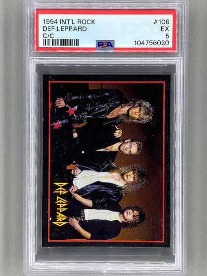 1994 Ultra Figus #106 Def Leppard Intl Rock Cards Collection PSA 5 Pop 1 (Music)