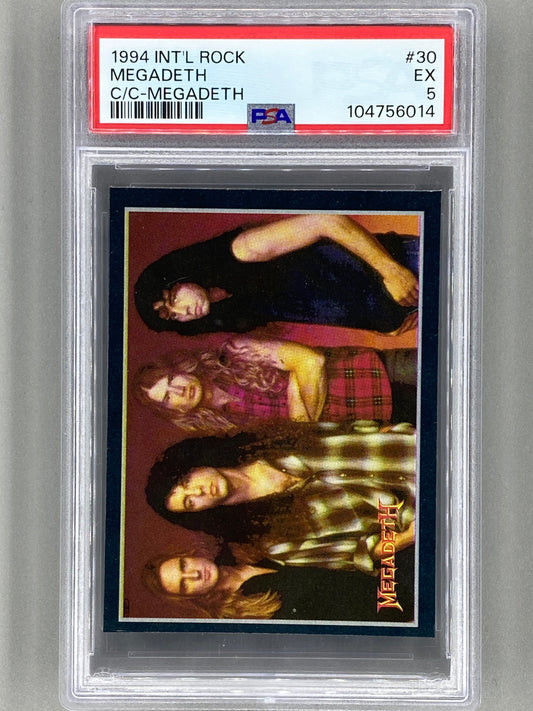 1994 Ultra Figus #30 Megadeth Intl Rock Cards PSA 5 Pop 1 (Music)