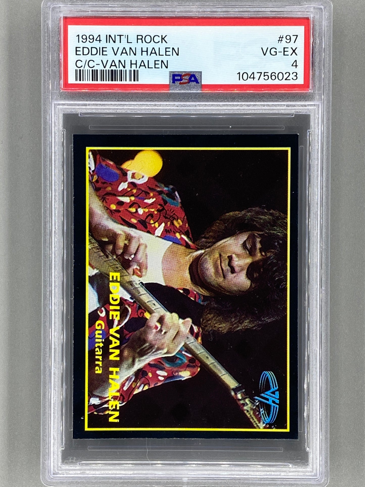 1994 Ultra Figus #95 Eddie Van Halen Intl Rock Cards Van Halen PSA 4 Pop 1 (Music)