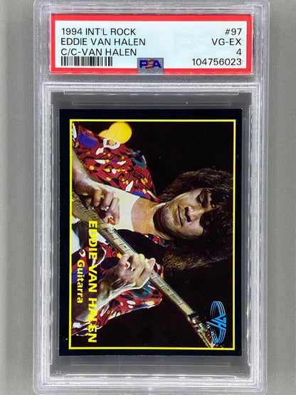 1994 Ultra Figus #95 Eddie Van Halen Intl Rock Cards Van Halen PSA 4 Pop 1 (Music)