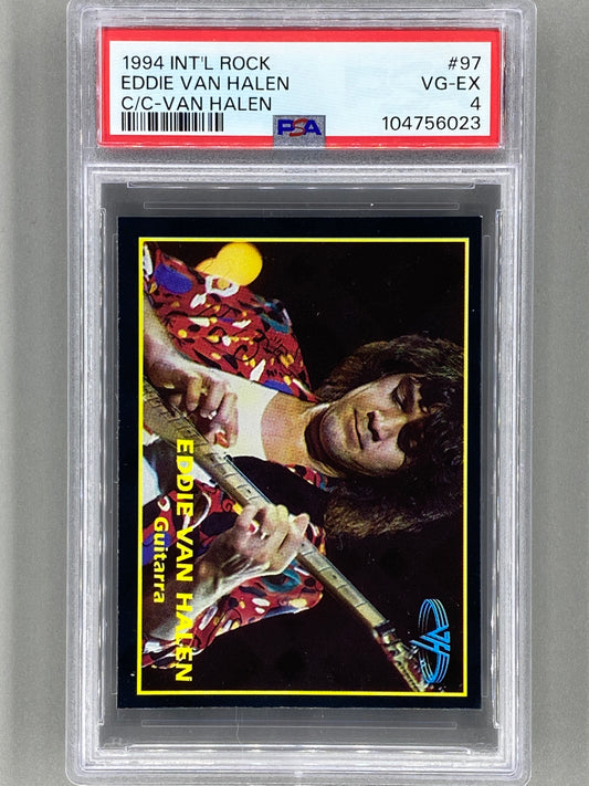 1994 Ultra Figus #95 Eddie Van Halen Intl Rock Cards Van Halen PSA 4 Pop 1 (Music)