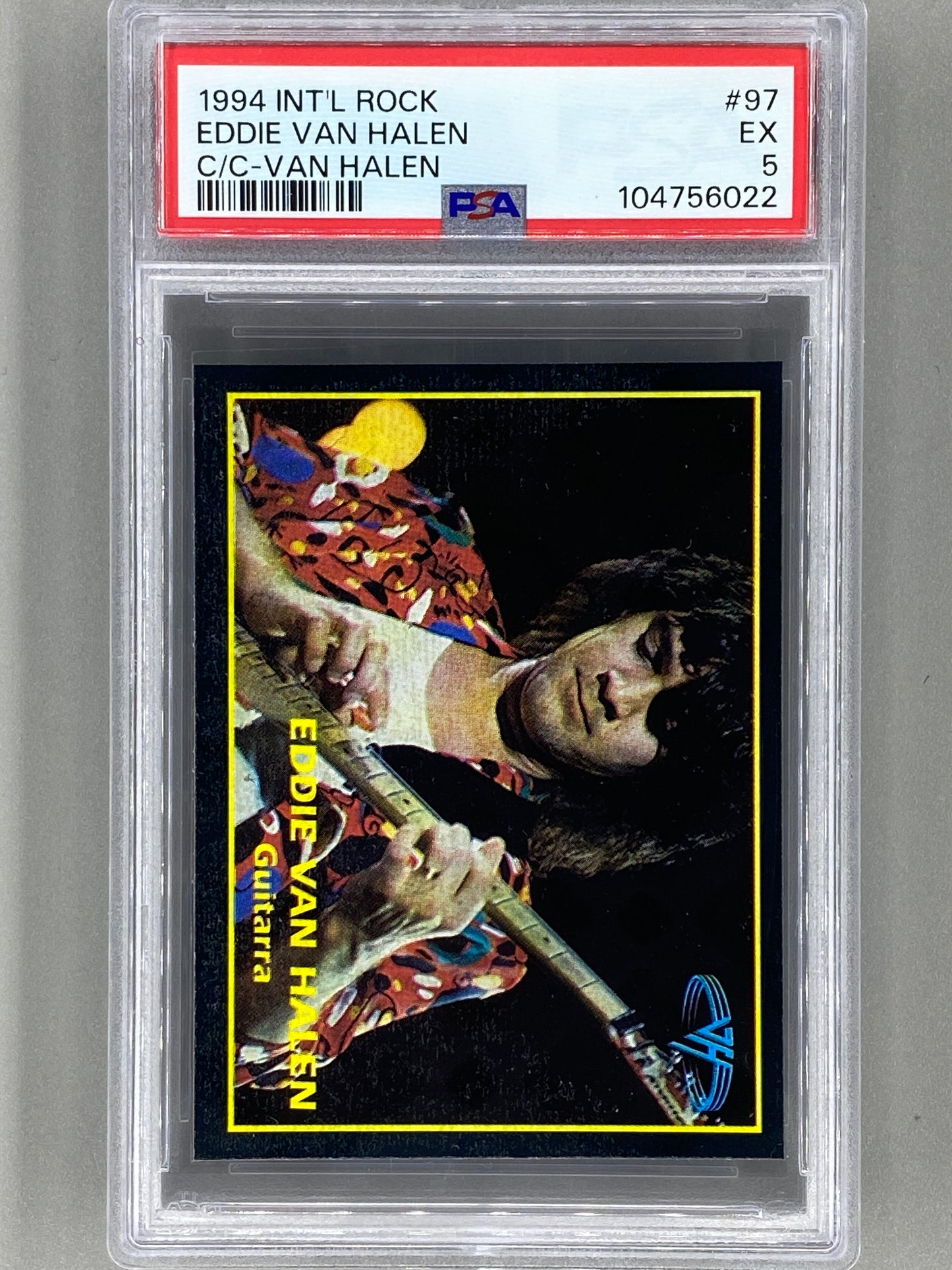 1994 Ultra Figus #95 Eddie Van Halen Intl Rock Cards Van Halen PSA 5 Pop 2 (Music)