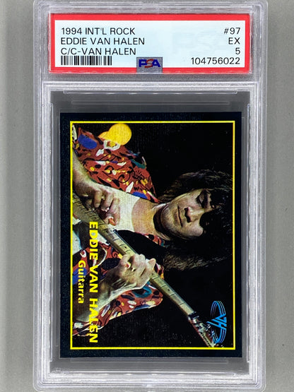 1994 Ultra Figus #95 Eddie Van Halen Intl Rock Cards Van Halen PSA 5 Pop 2 (Music)