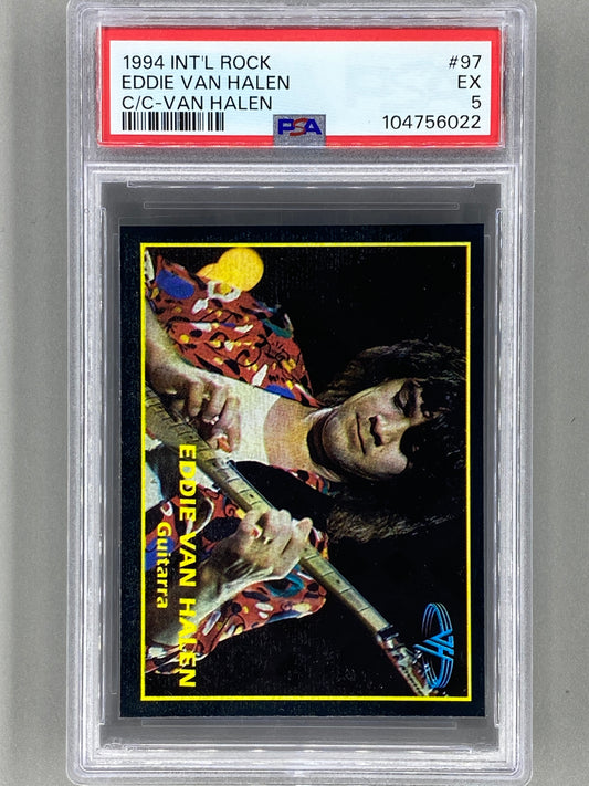 1994 Ultra Figus #95 Eddie Van Halen Intl Rock Cards Van Halen PSA 5 Pop 2 (Music)