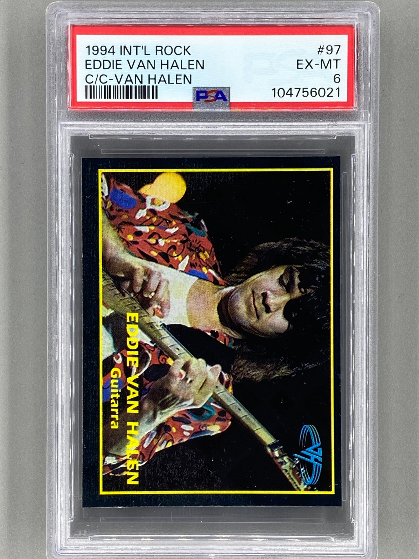 1994 Ultra Figus #95 Eddie Van Halen Intl Rock Cards Van Halen PSA 6 Pop 1 (Music)