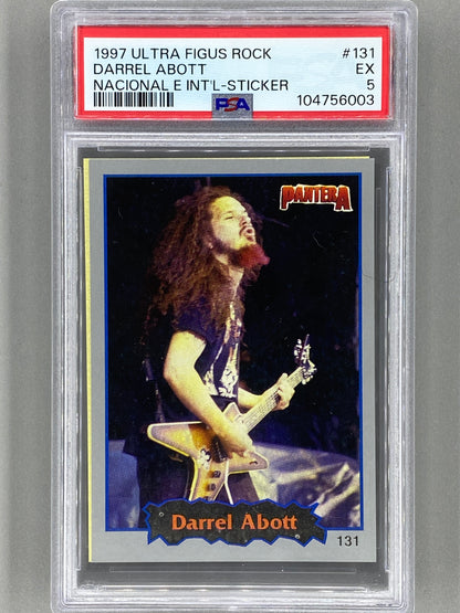 1997 Ultra Figus #131 Darrel Dimebag Abott Rock Nacional E Intl Sticker PSA 5 Pop 3 (Music)
