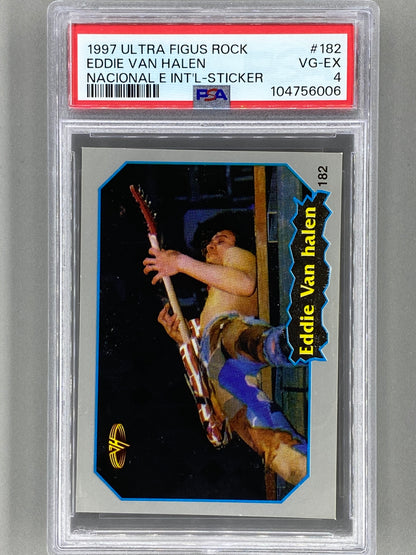 1997 Ultra Figus #182 Eddie Van Halen Rock Nacional E Intl Sticker PSA 4 Pop 1 (Music)