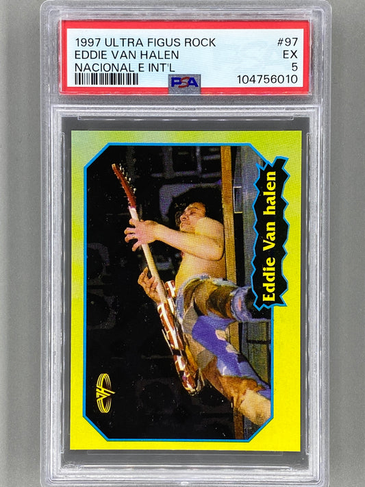1997 Ultra Figus #97 Eddie Van Halen Rock Cards Nacional E Intl PSA 5 Pop 1 (Music)