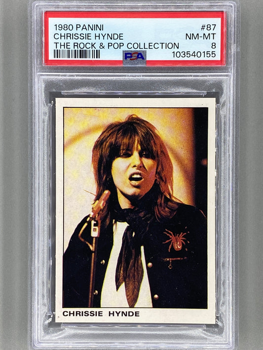 1980 Panini #87 Chrissie Hynde The Rock & Pop Collection PSA 8 Pop 2 (Music)