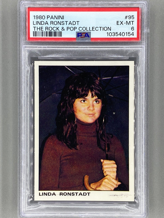 1980 Panini #95 Linda Ronstadt The Rock & Pop Collection PSA 6 Pop 1 (Music)