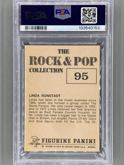 1980 Panini #95 Linda Ronstadt The Rock & Pop Collection PSA 9 - Pop 3 (Music)