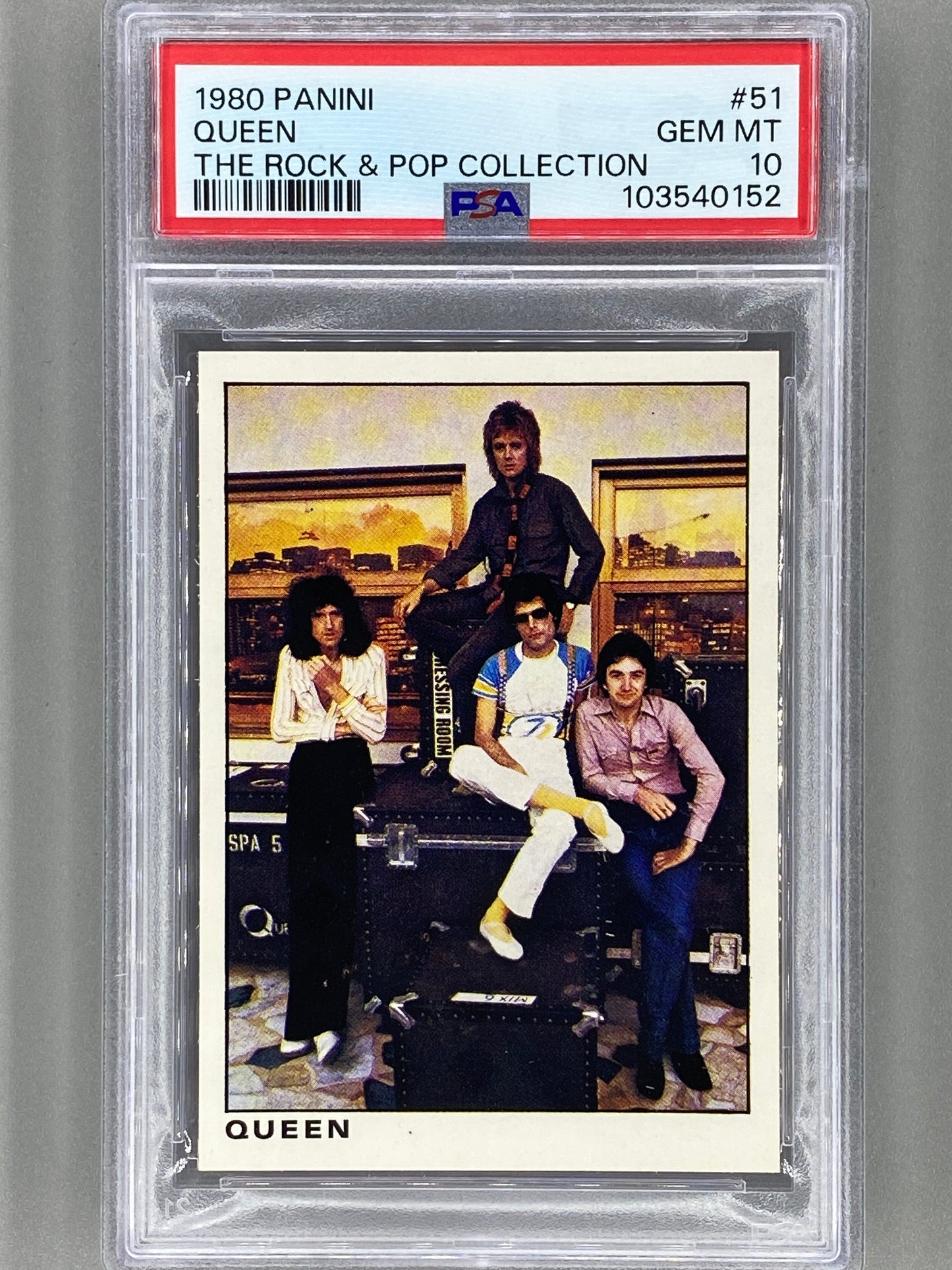 1980 Panini #51 Queen The Rock & Pop Collection PSA 10 Pop 2 (Music)