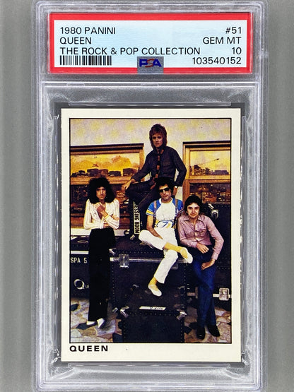 1980 Panini #51 Queen The Rock & Pop Collection PSA 10 Pop 2 (Music)