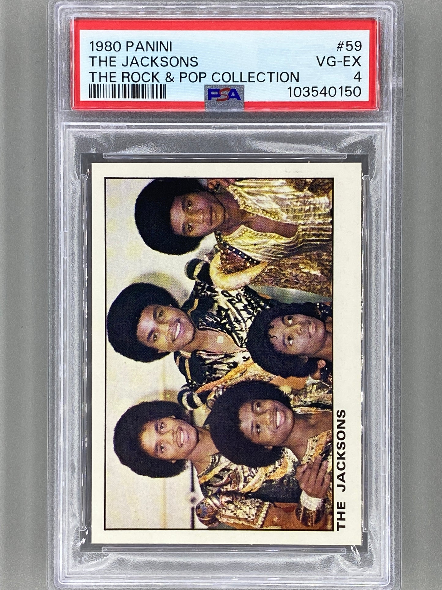 1980 Panini #59 The Jacksons The Rock & Pop Collection PSA 4 Pop 3 (Music)