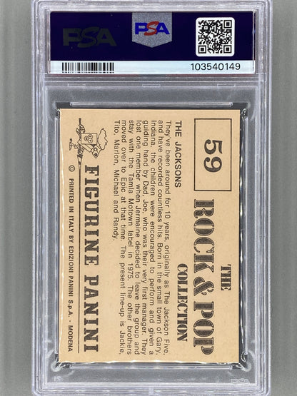 1980 Panini #59 The Jacksons The Rock & Pop Collection PSA 9 Pop 5 (Music)