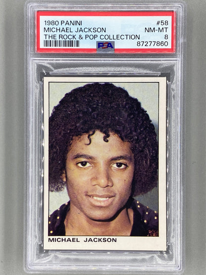 1980 Panini #58 Michael Jackson The Rock & Pop Collection PSA 8 Pop 10 (Music)