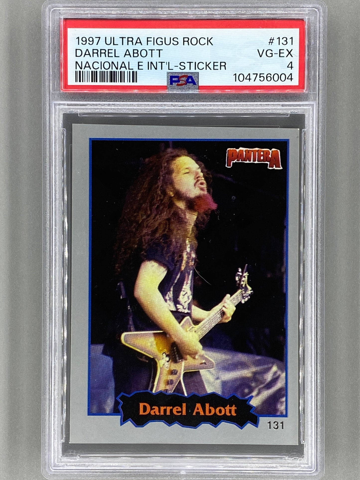 1997 Ultra Figus #131 Darrel Dimebag Abott Rock Nacional E Intl Sticker PSA 4 Pop 2 (Music)