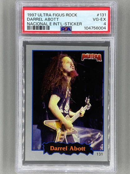 1997 Ultra Figus #131 Darrel Dimebag Abott Rock Nacional E Intl Sticker PSA 4 Pop 2 (Music)