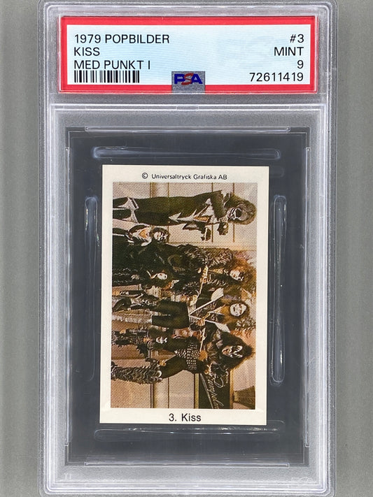 1979 Popbilder #3 KISS Med Punkt I PSA 9 Pop 3 (Music)