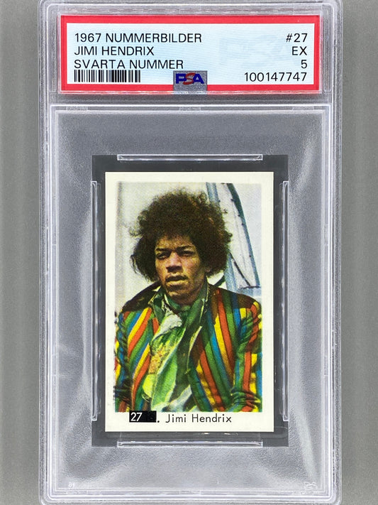 1967 Nummerbilder #27 Jimi Hendrix Svarta Nummer PSA 5 Pop 5 (Music)