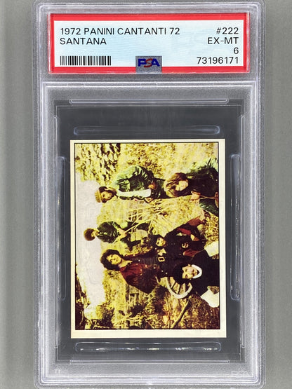 1972 Panini #222 Santana Cantanti 72 PSA 6 - Pop 5 (Music)