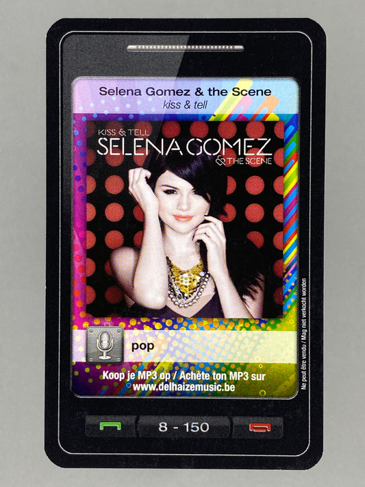 2011 Delhaize #150 Selena Gomez Kiss & Tell Star & Tunes Card (Belgium) (Music)