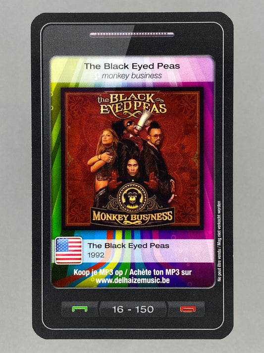 2011 Delhaize #16 The Black Eyed Peas MB Star & Tunes Card (Belgium) (Music)