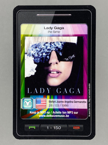 2011 Delhaize #1 Lady Gaga The Fame Star & Tunes Card (Belgium) (Music)