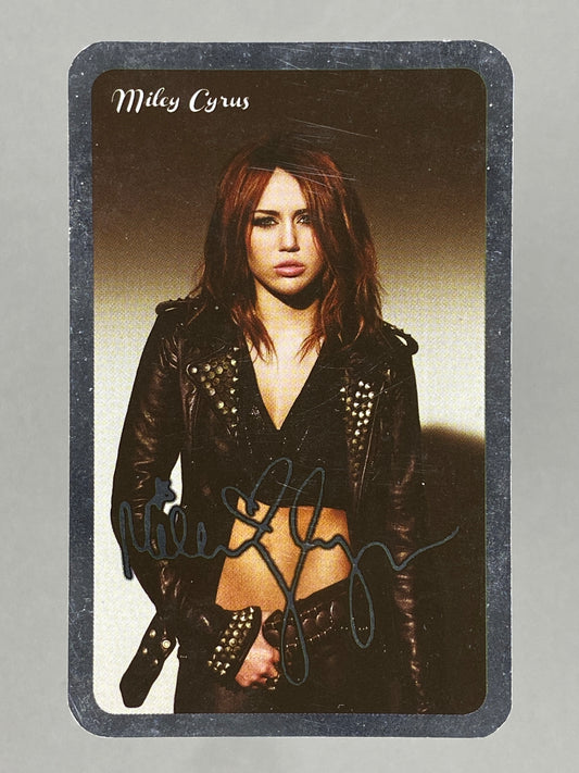 2012 Universal Music Miley Cyrus Foil Autograph Card Mega Music (Romania) (Music)