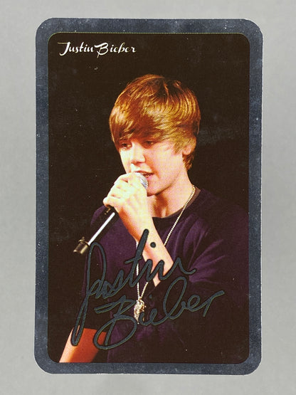 2012 Universal Music Justin Bieber Foil Autograph Card Mega Music (Romania) (Music)